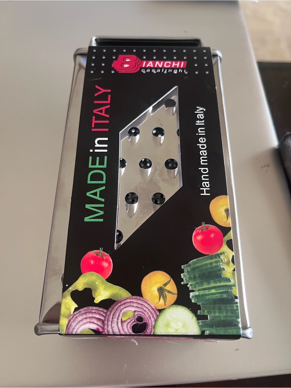 Hand made Stainless Steel Vegetable Grater - Black